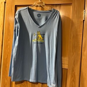 Long sleeve V neck golf tshirt